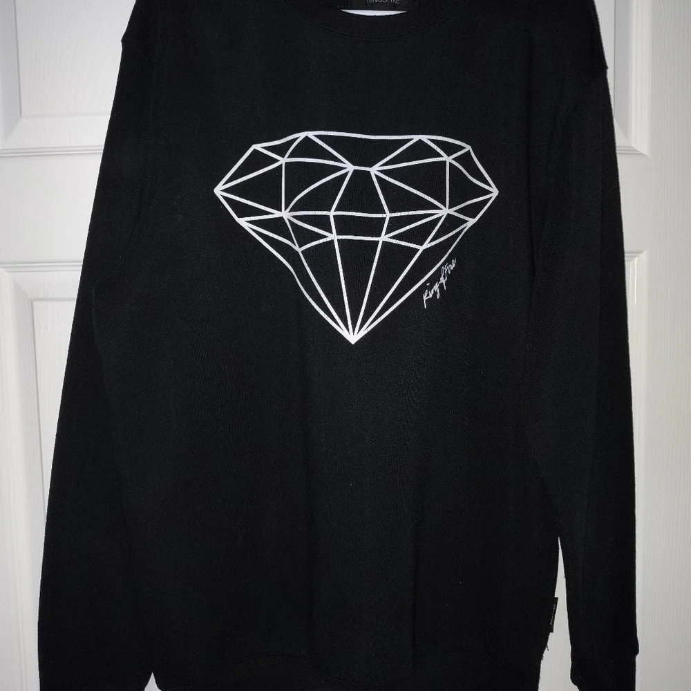 New Vintage 90s ring of fire diamond crew neck XL men's black and white og s… - Picture 5 of 10